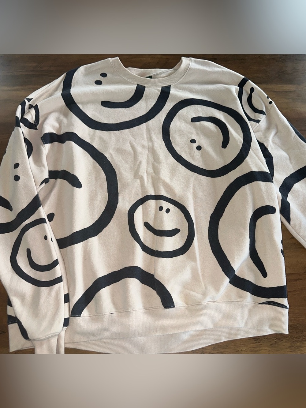 Wild Fable Smiley Face Print Sweatshirt- XXL